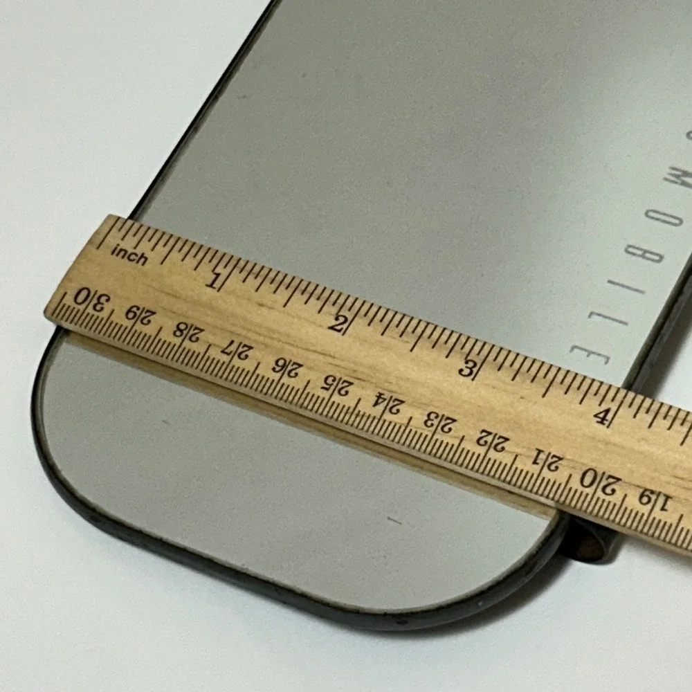 Vintage Oldsmobile Sun Visor Vanity Mirror Metal Backed Automotive Accessory 8x4